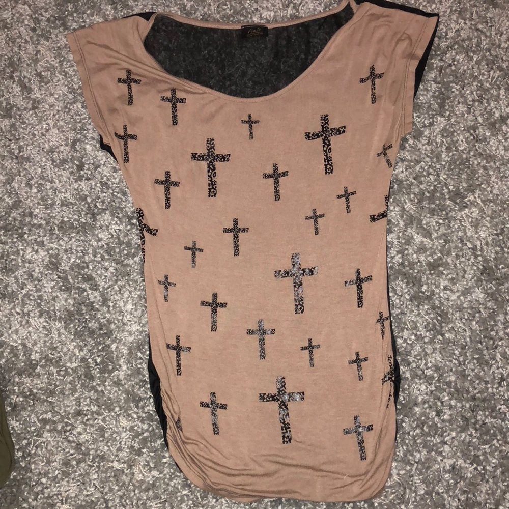 Flair blouse, black crosses
